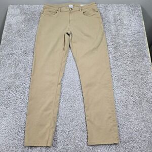 tpj The Perfect Jean Athletic Fit Mens 36x36 (fits 36x34) Tan Stretch Minimalist